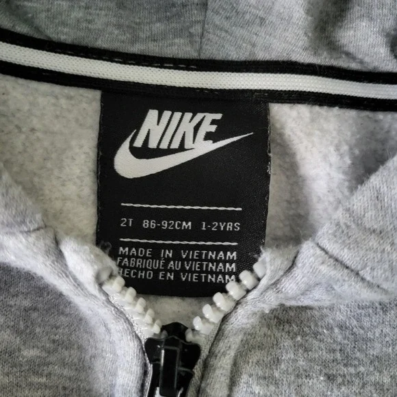 Nike Hoodie Jacket Boys 2T Blue & Gray Zip Up Therma-Fit & Air 2 pc Lot Kids - Picture 6 of 8